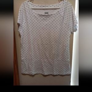 Basic editions large polka dot top